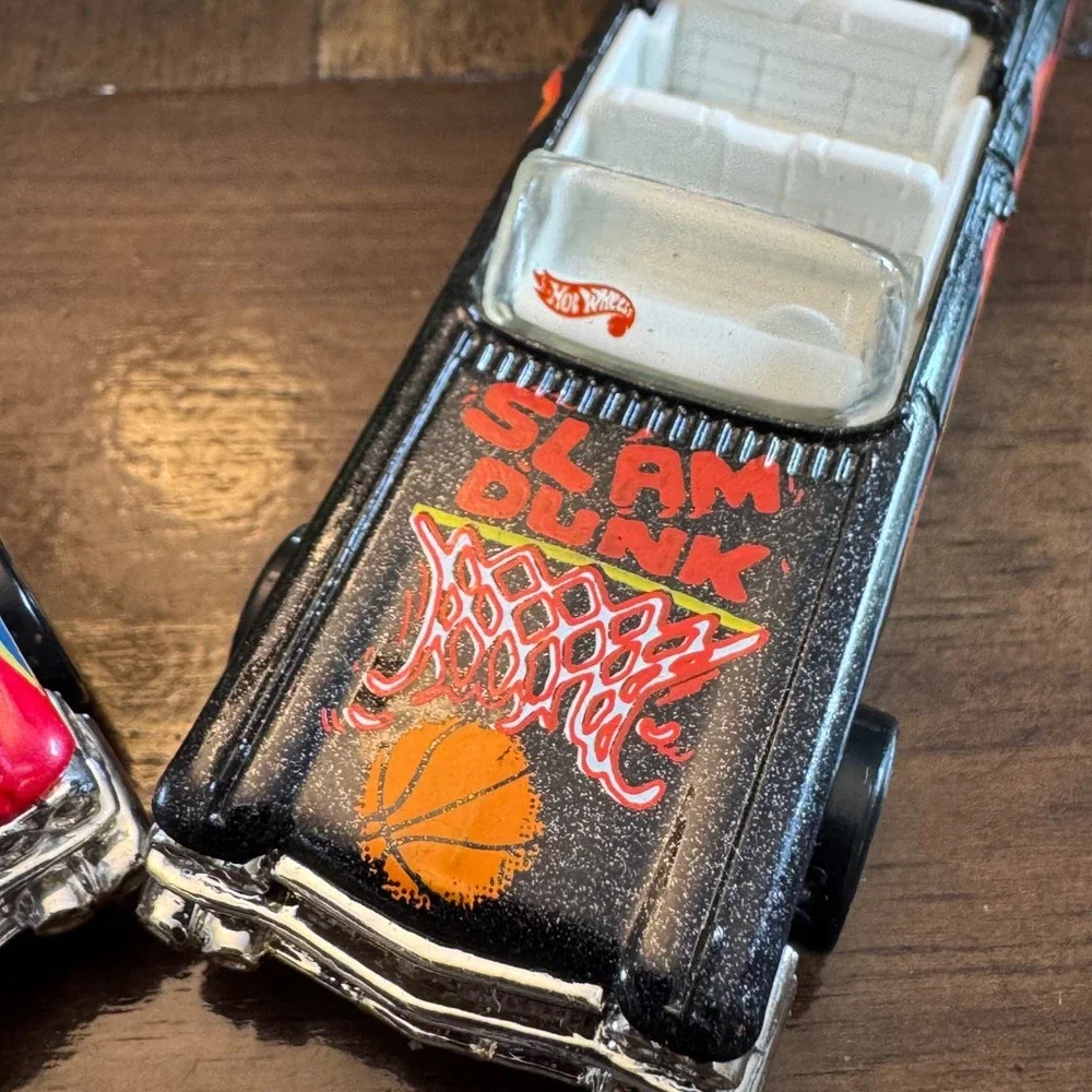 Hot Wheels 63 Cadillac Fleetwood Convertible Lot Red Black Slam Dunk Diecast